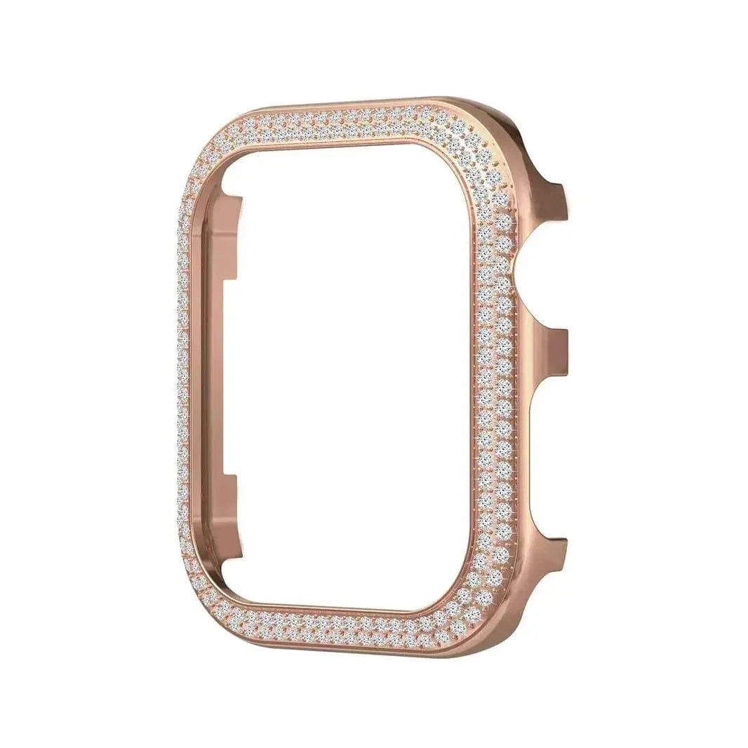 Dual Rhinestone Metal Bumper for Apple Watch 41mm 41mm rose-gold Cases & Covers Dual Rhinestone Metal Bumper for Apple Watch 41mm 41mm rose-gold Cases & Covers